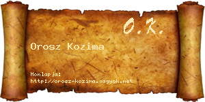 Orosz Kozima névjegykártya